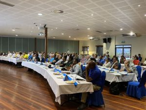 The APNGBX delegation attending a session in Lae. Photo: Dev Nadkarni