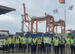 The delegation at the Lae port