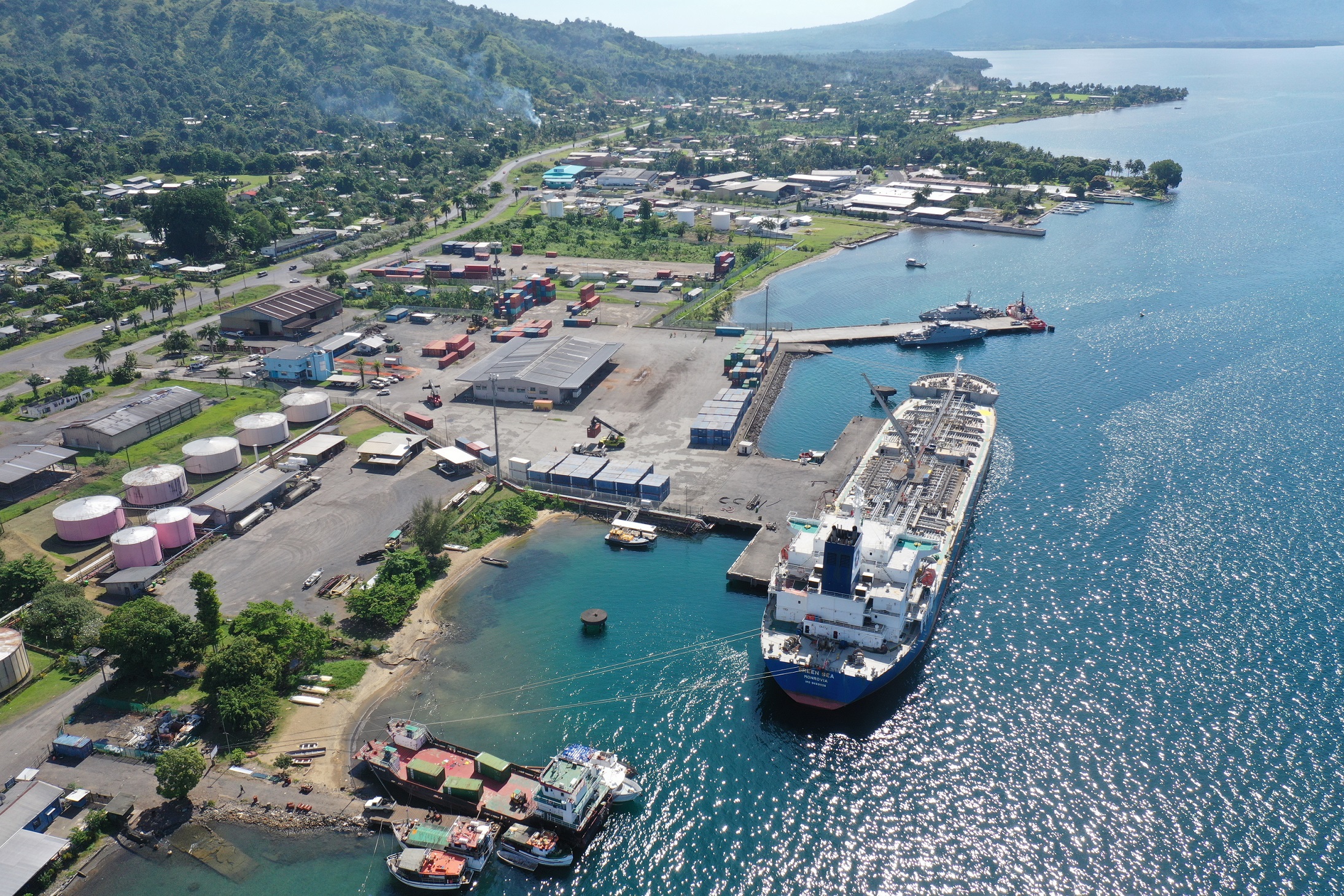 Aerial view of Kimbe Port. Pic: AIFFP website.